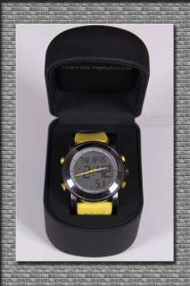 NEW Mens AX Armani Exchange Wrist Watch AX 1078 Yellow Rubber Band 