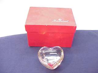 BACCARAT PUFF PUFFY HEART PAPERWEIGHT CRYSTAL CLEAR ORIGINAL puffed 