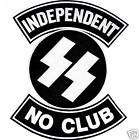 INDEPENDENT,NO CLUB,MOTORCYCLE,EMBROIDERED,PATCH 11X18
