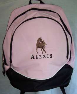 ARABIAN Horse PINK Backpack Book Bag PERSONALIZED NEW  
