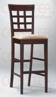Wheat Back Cappuccino Bar Stools Chairs by Coaster 100210   Set of 2 