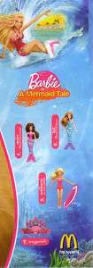 McDonald Happy Meal Toys, Barbie A Mermaid, Set of 4  