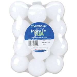  Styrofoam Balls 12 Pack 2 White Arts, Crafts & Sewing