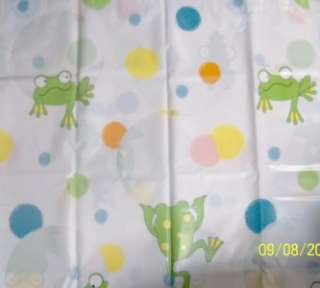 NEW Shower Curtain PEEKING FROG Novelty Kids Bath Frogs  