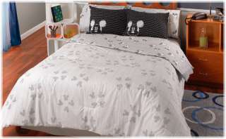   Boy Small Mickey Mouse Gray Black Comforter Bedding Set Queen 3  