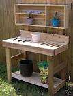 NEW 4 FT CEDAR POTTING BENCH PLANTER GARDENING BENCHES WITH UPPER 