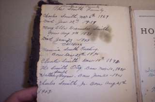 SMITH DISMUCHES RUSHING FAMILY BIBLE ca 1869 SIMPSON IL  