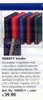 The Vario F binder is a standard 3 ring binder designed for Lighthouse 