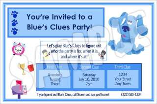 Custom Blues Clues Birthday Invitations Card YOUR Info  
