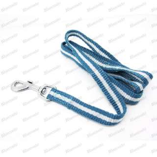   Doggie Small Leash + Mesh Girth Harness Vest Comfort Adjustable Blue