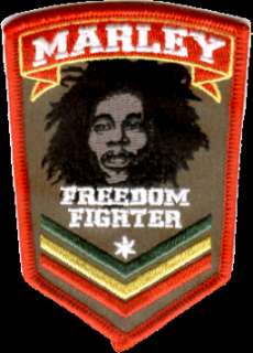 BOB MARLEY freedom fighter PATCH iron/sew on reggae  