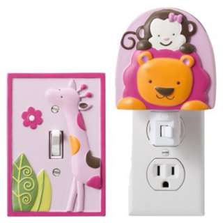 Tiddliwinks Sweet Safari Night Light & Switch Plate Combo.Opens in a 