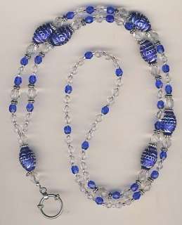 fun and sparkly the featured beads are lightweight aluminum ovals blue 