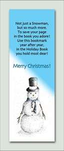 Christmas Snowman Winter Holiday Bookmarks  