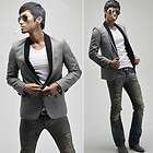 Stylish Men’s Casual Slim fit One Button Suit Blazer Coat Jackets 
