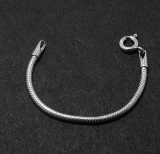Snake Extender Bracelet Necklace Sterling Silver 1.5mm  