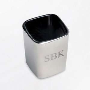  Personalized Barware   Contemporary Gunmetal Square Shot 