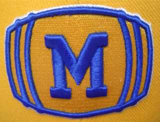 Milwaukee Brewers Blue & Yellow Flatbill Fitted Cap Hat  