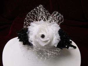 Ooak HANDMADE vintage inspired mesh Bridal headband  