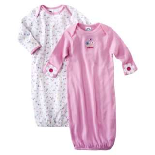 Gerber Baby Girls 2 Pack Lap Shoulder Gown   Pink 0 6M.Opens in a new 