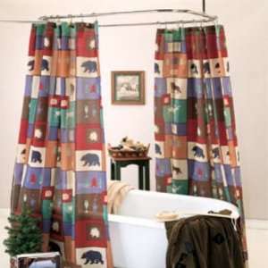  The Woods Bear & Moose Shower Curtain