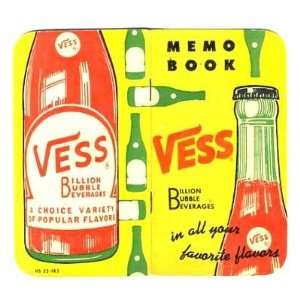  VESS Beverages Memo Book 1950s MINT 
