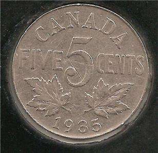 1935 FINE Canadian Nickel  