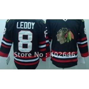  blackhawks 8# nick leddy black jersey hockey jerseys mix 