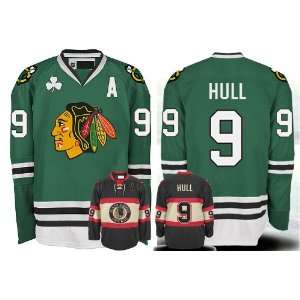  EDGE Chicago Blackhawks Authentic NHL Jerseys #9 HULL Hockey Jersey 