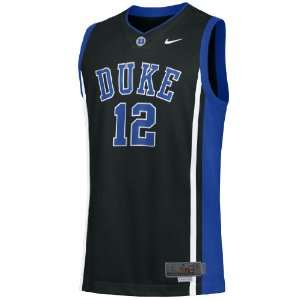  Nike Duke Blue Devils 12 Black Basketball Jersey Sports 