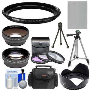 Canon FA DC58C Adapter Ring+ 2 Lenses +3 Filters +Hood Kit PowerShot 