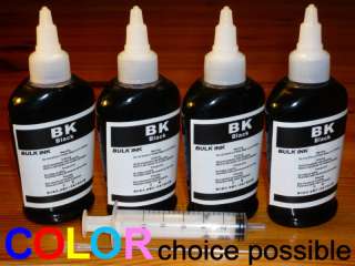 Bulk 4 black refill dye ink for Canon inkjet printer  