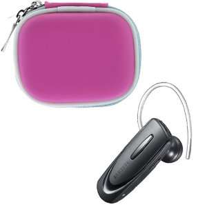 Samsung HM1100 Bluetooth Headset + GTMax Hot Pink Bluetooth Carrying 