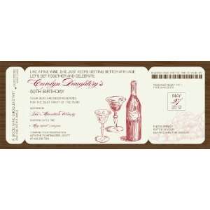  Wine Boarding Pass Invitations