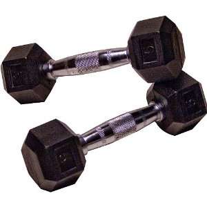  Body Solid Rubber Coated Dumbbells 5lb   Pair Sports 