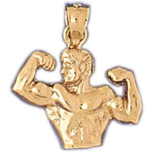   14K Gold Pendant Bodybuilding 2   Gram(s) CleverEve Jewelry