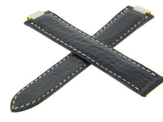 Cartier 16mm Black Genuine Leather Watch Band Strap  