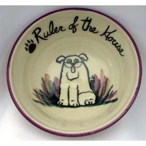    Ruler of the House Dog Bowl by Moonfire Pottery