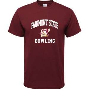   Fighting Falcons Maroon Youth Bowling Arch T Shirt