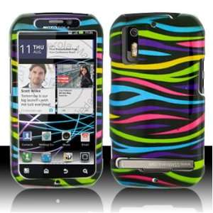 Motorola MB855 Photon 4G Electrify Rainbow Zebra Case Cover Protector 