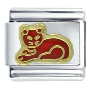   Italian Charm Bracelet Cat Red Birthstones Jewelry Pugster Jewelry
