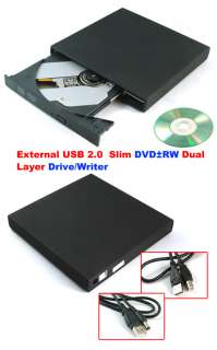 External USB 2.0 DVD±RW Dual Layer Writer Burner Drive  