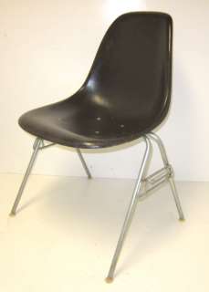 Vintage Herman Miller fiberglass Shell Chairs BROWN #1  