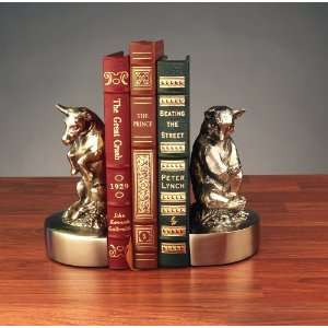  Bull and Bear Bookends   Silver 