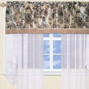   2034 Valance Silky Bloom Window Valance Color Gold