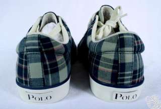 POLO RALPH LAUREN Giles MU Cape Cod Madras Mens Sneakers Shoes New 
