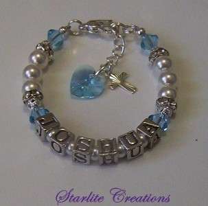 Christening / Baptism Gift BABY BOYS Name Bracelet  