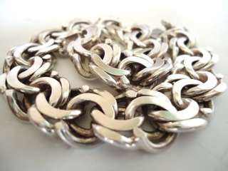   CHUNKY HEAVY 47g 925 MEXICO MEXICAN STERLING SILVER CHAIN BRACELET