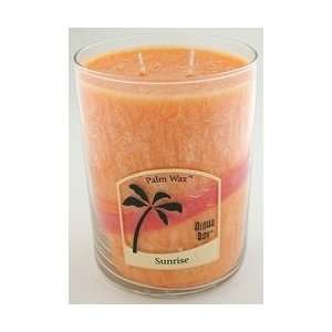 Aloha Bay Palm Wax Candles   Sunrise   Nature Scented Two Wick Jars 15 