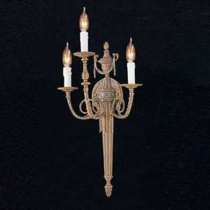    BOX Baroque Candle Wall Sconce Finish Olde Brass